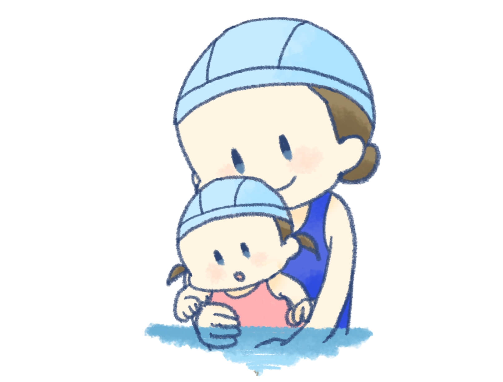 赤ちゃんと一緒にスイミング