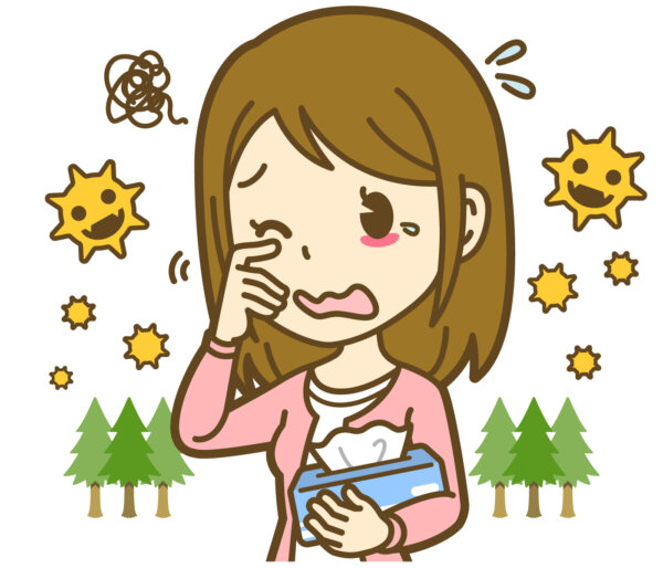 花粉症に苦しむ妊婦さん