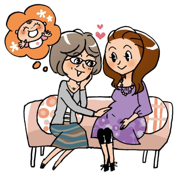 赤ちゃんを待つ妊婦さんを励ます