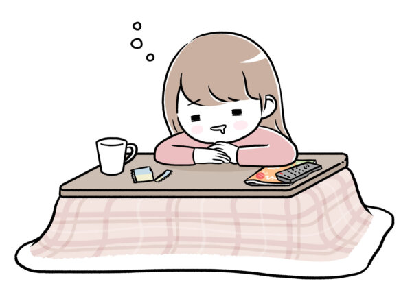 冬のだるさを感じる妊婦さん