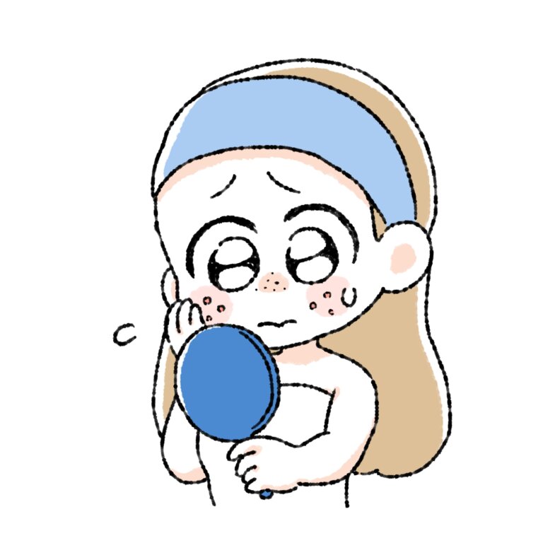 スキンケアに悩む女性