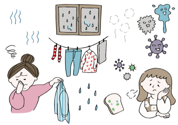 部屋干しの洗濯物