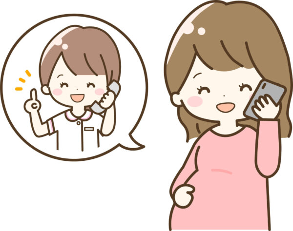 相談する妊婦さん