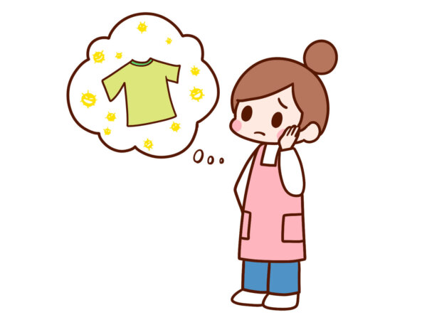 黄砂を心配する妊婦さん