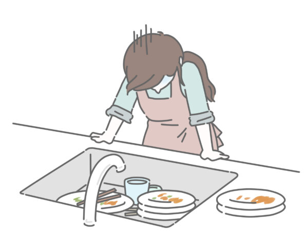 ストレスを抱える妊婦さん
