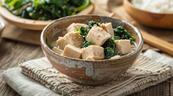 豆腐とほうれん草の和え物